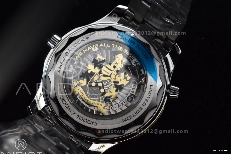 Black A SS VSF Seamaster 300M Bracelet Ceramic Dial On James Black 1:1 Best Bond Diver Supportive Edition 007 1094 1221